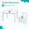 3 Pieces Wooden Children Furniture Set Including 2 Armless Chair and 1 Table